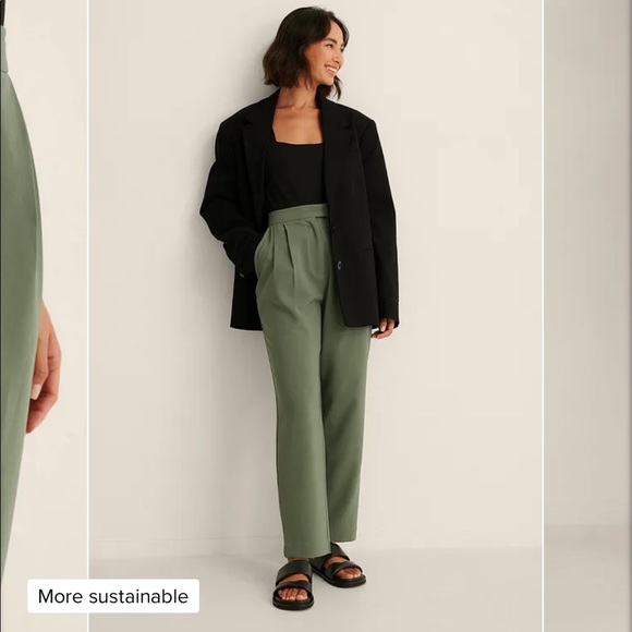 NA-KD Darted Elastic Waist Pants - Picture 1 of 2